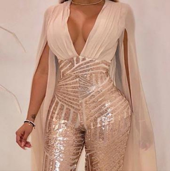 Slay the Runway Sequin Jumpsuit - Picture 1 of 9